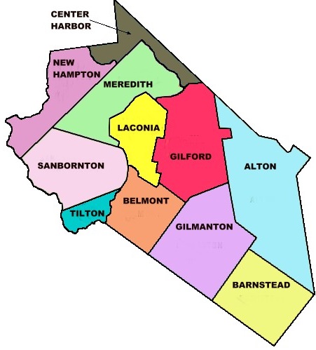 Map showing Laconia