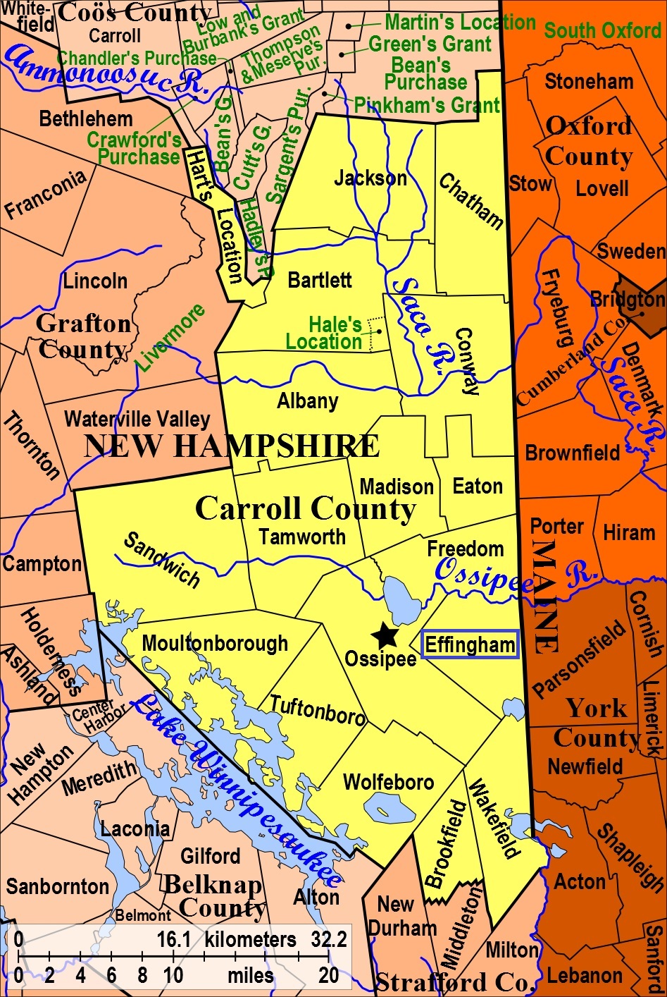 Map showing Effingham