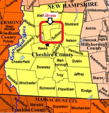 Map showing Gilsum