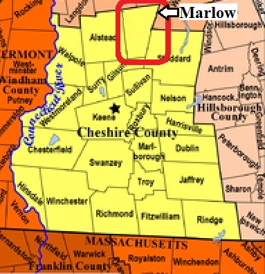 Map showing Marlow