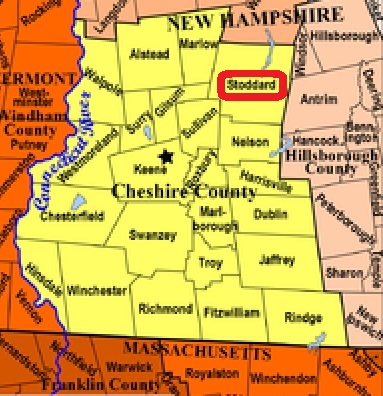 Map showing Stoddard