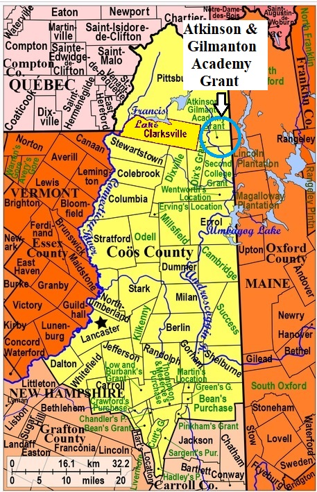 Map showing Grant
