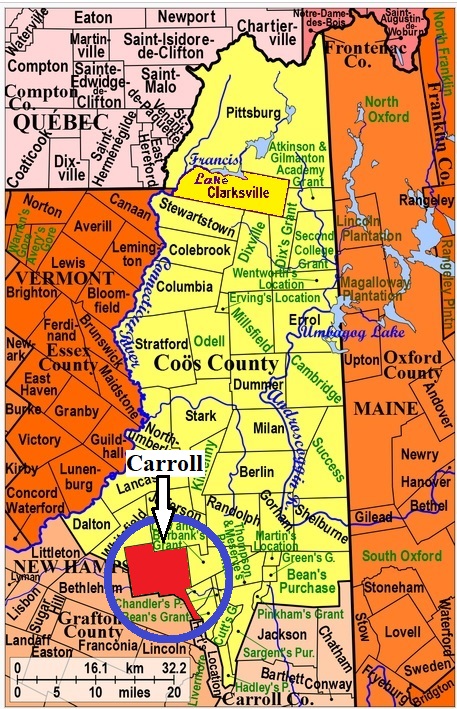 Map showing Carroll