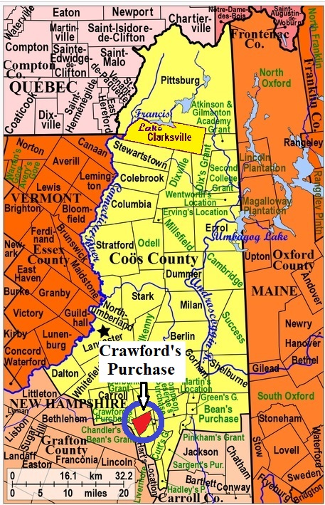 Map of Coos County