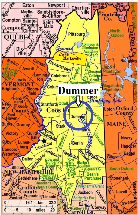 Map of Coos County