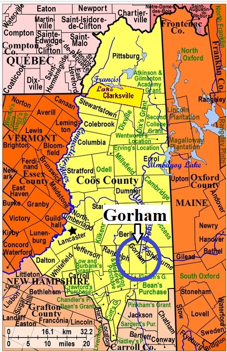 Map of Coos County