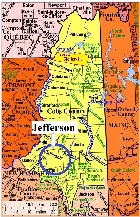 Map of Coos County