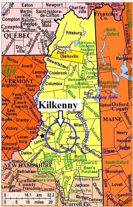 Map showing Kilkenny