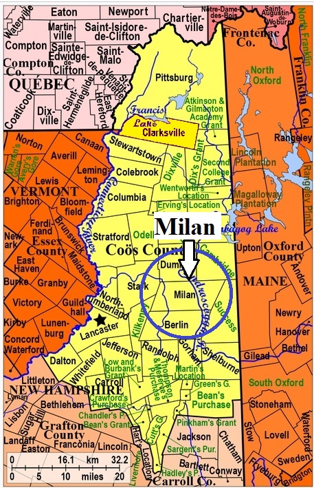 Map of Coos County