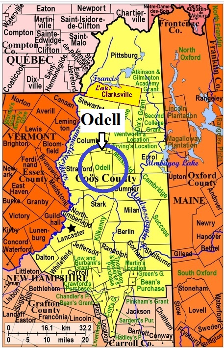 Map of Coos County