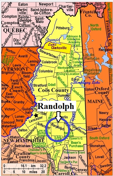 Map of Coos County