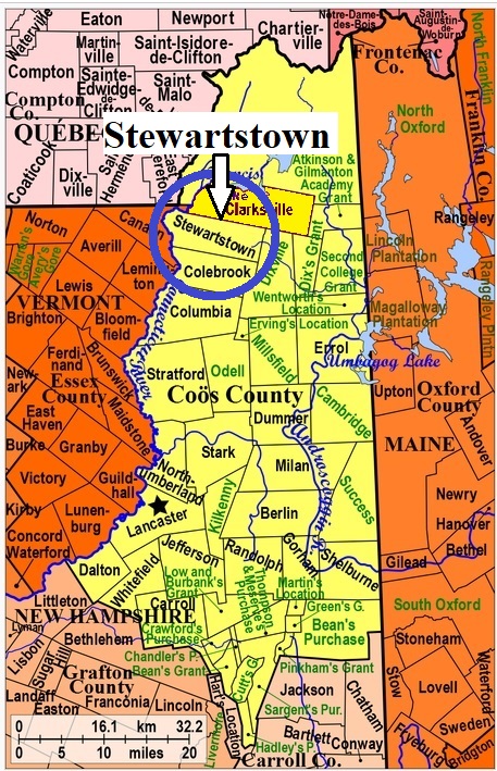 Map showing Stewartstown