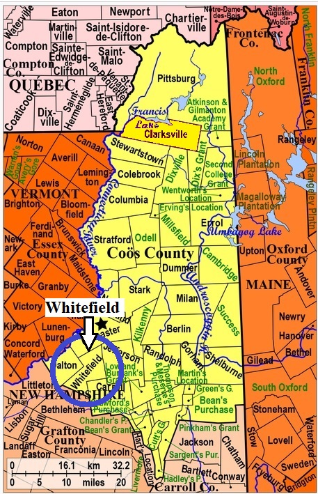 Map of Coos County