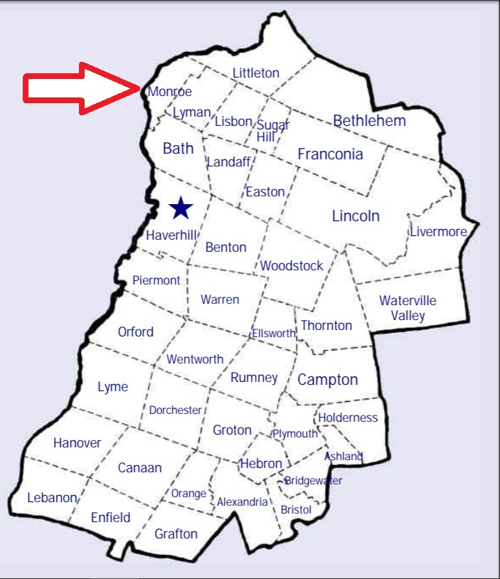 Map showing Monroe