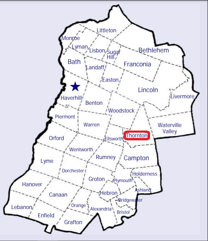 Map showing Thornton