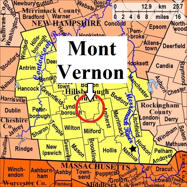 Map showing Mont Vernon