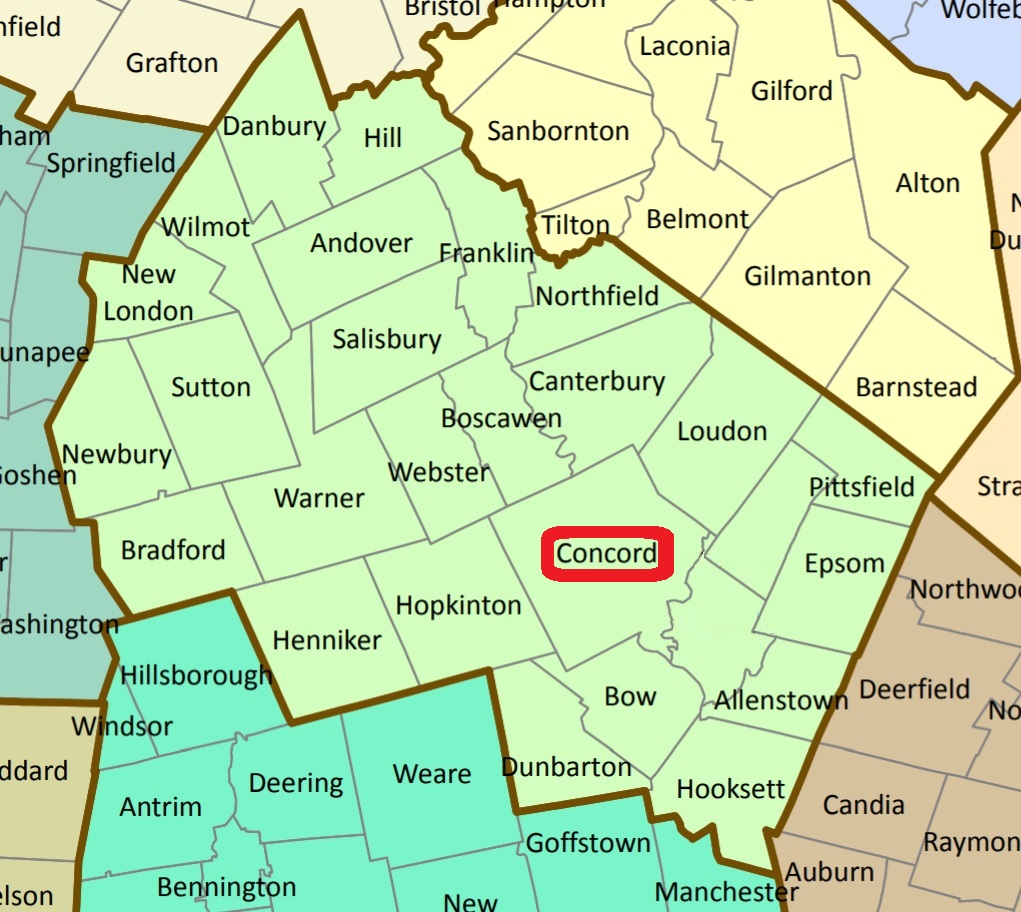 Map showing Concord