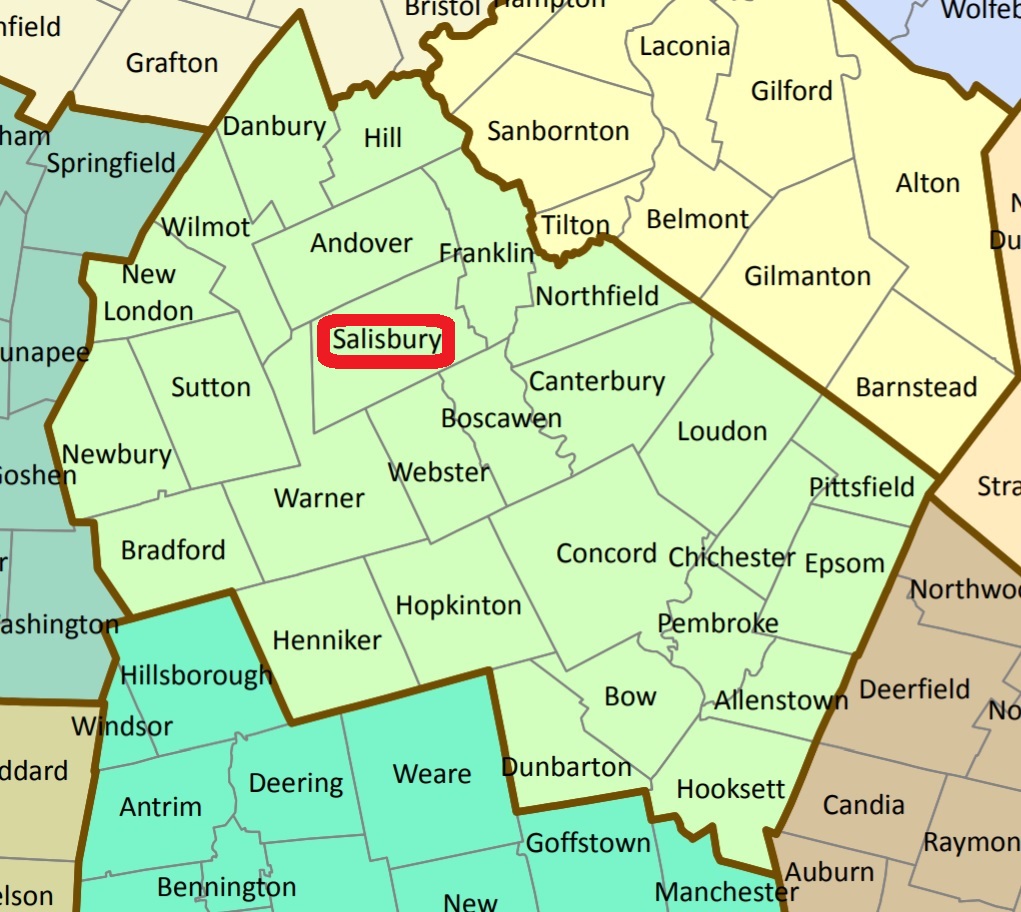 Map showing Salisbury