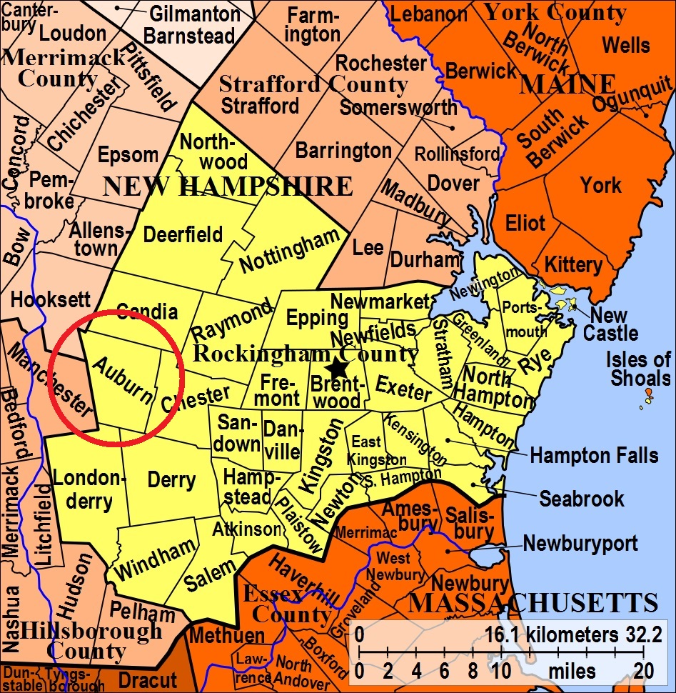 Map showing Auburn