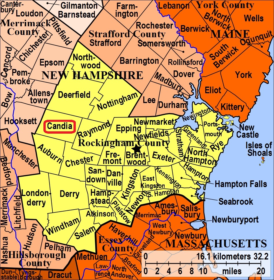 Map showing Candia