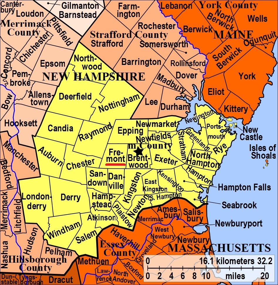Map showing Fremont
