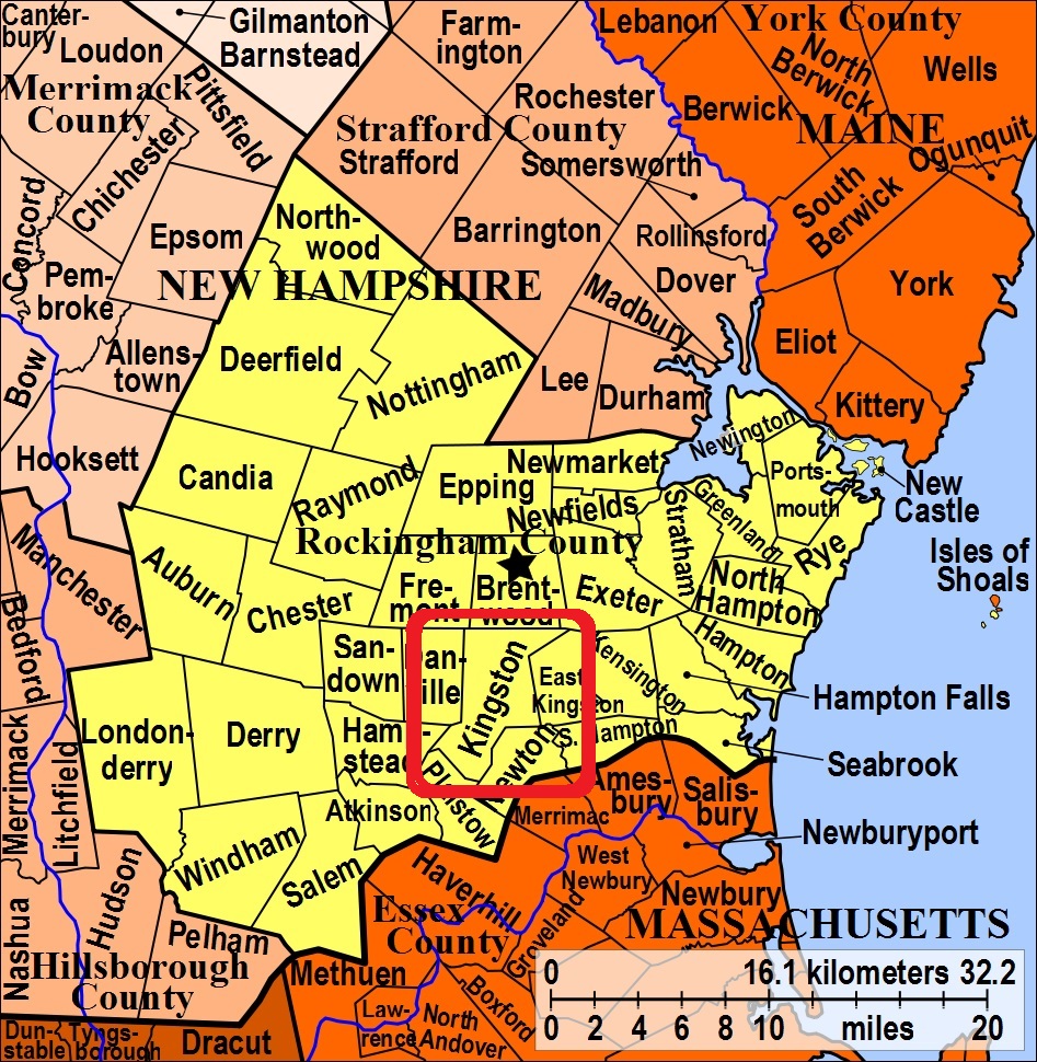 Map showing Kingston
