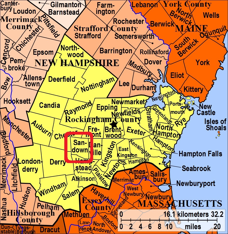 Map showing Sandown