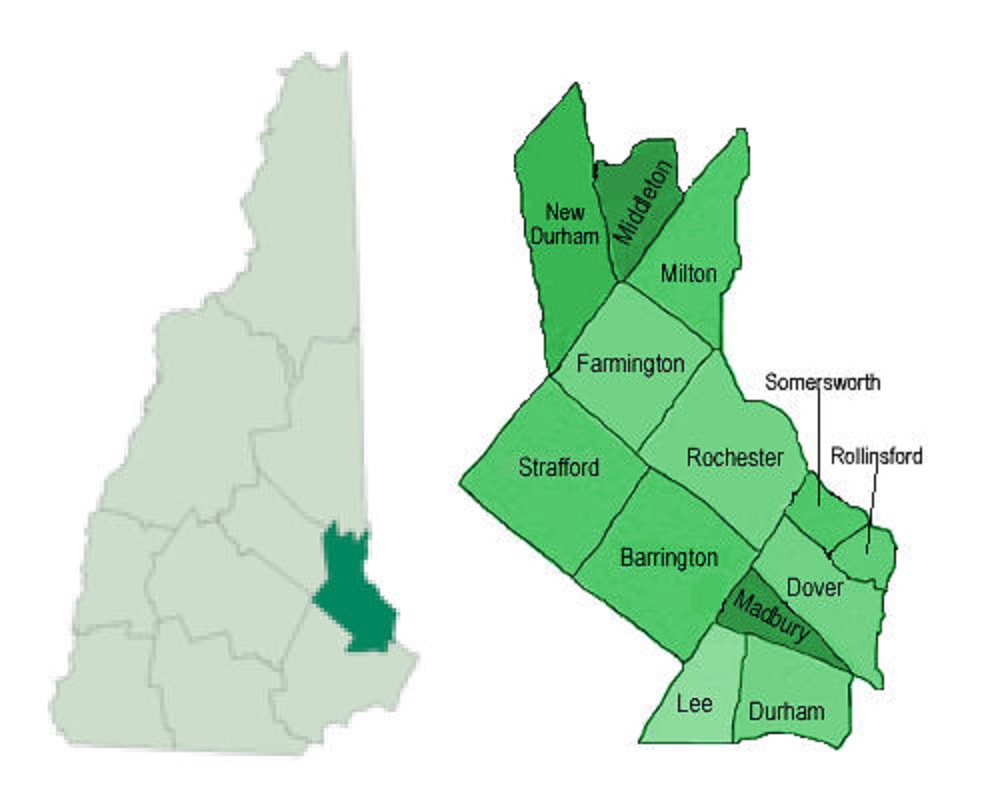 Map showing Rochester