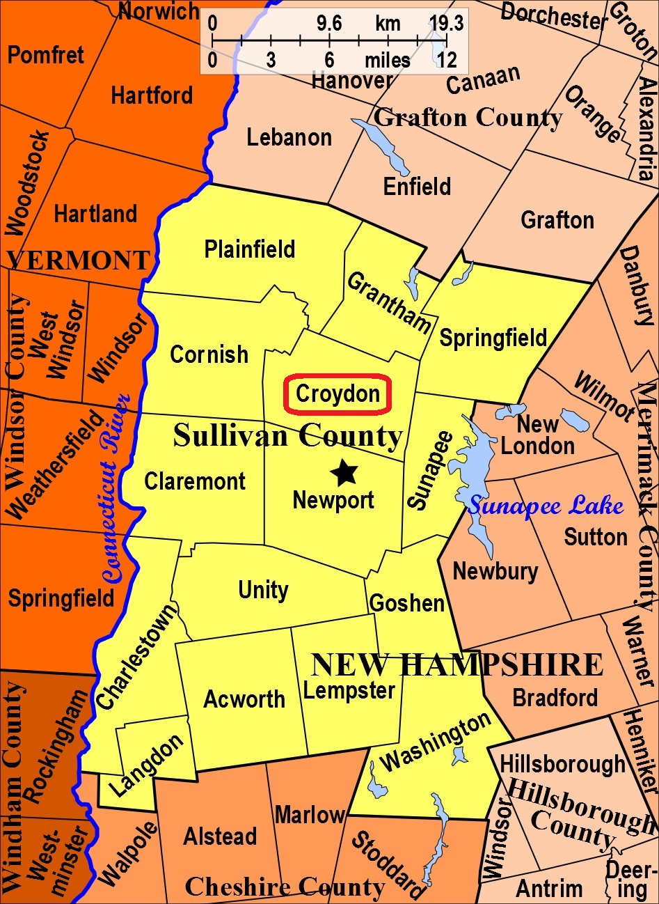 Map showing Croydon